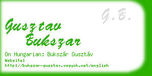 gusztav bukszar business card